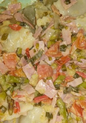 Una foto de Salsa de crema y espárragos