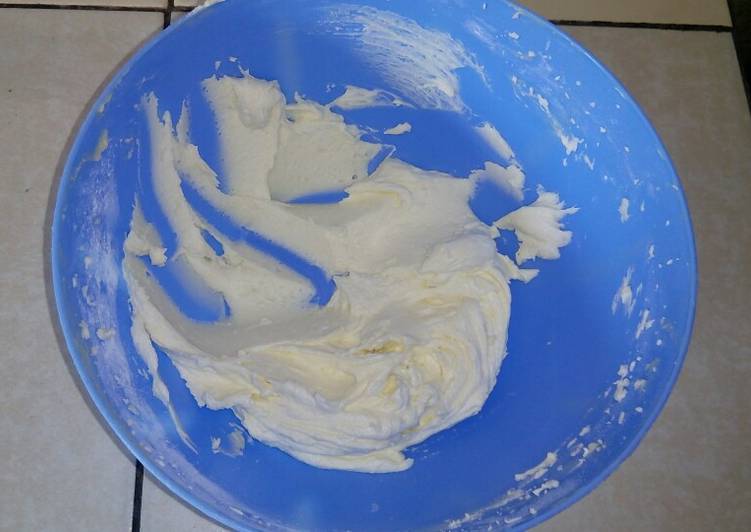 Steps to Prepare Homemade White chocolate buttercream frosting