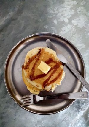 A picture of Eggless pancakes.