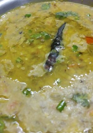 A picture of Punjabi Style Green Moong Daal.
