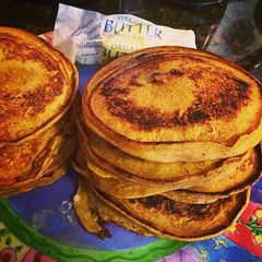 A picture of White Chocolate Pumpkin Pancakes.
