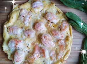 Hình của món Trứng chiên tôm.