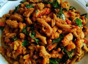 Foto resep Oseng Usus Ayam Tempe Kemangi