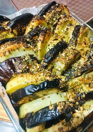 Una foto de PAPAS Y BERENJENAS (al horno) 🥙🥙🥔🍆🥙🥔🍆🥙🥙