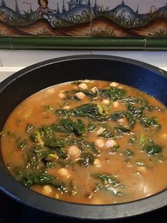 Una foto de Espinacas con garbanzos