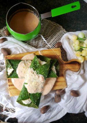 Una foto de Wraps de EspinaCas🍃 Con Salsa rosada.