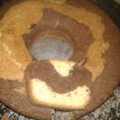 A picture of Torta marmolada de chocolate y naranja 🍊🍫.