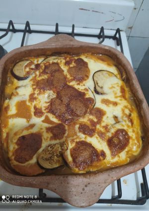 Una foto de Lasagna de berenjenas a la olla