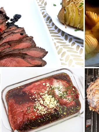 Easy Way Make Recipe Grilled Wagyu Beef Flat Iron Steak with Yukon Gold Hasselback Potatoes that is Awesome, Tasty}