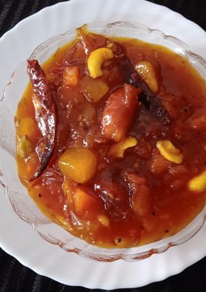 টমেটো, আম সত্ত্ব, খেজুরের চাটনি(Tomato, khejur,aamsatwo chutney recipe in Bengali) রেসিপির প্রধান ছবি
