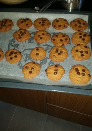 Foto principal de Galletas con pepitas de chocolate sin huevos