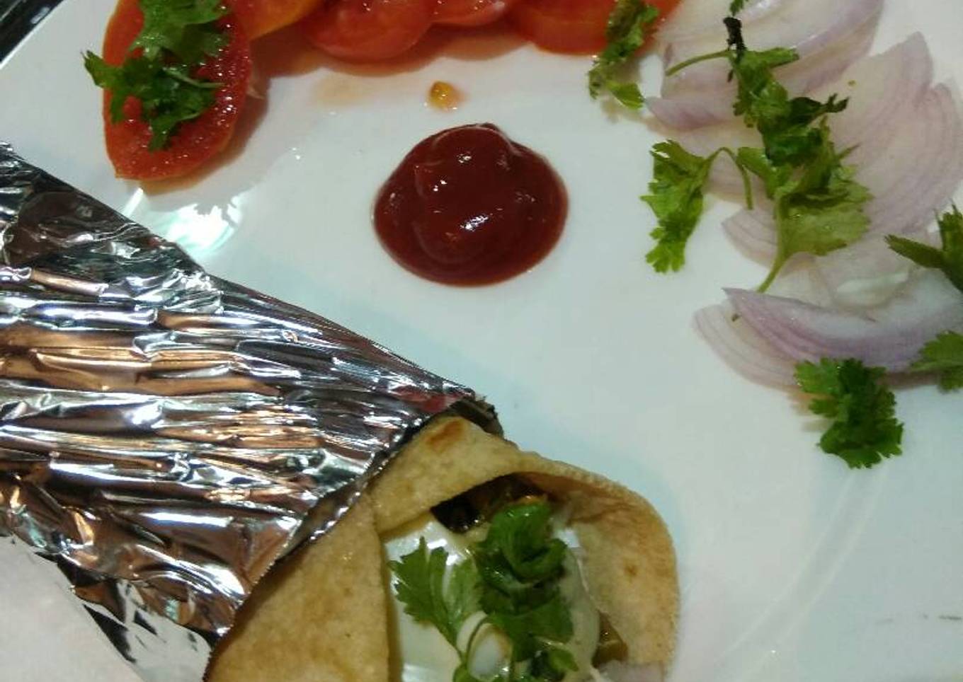 Healthy chapati roll