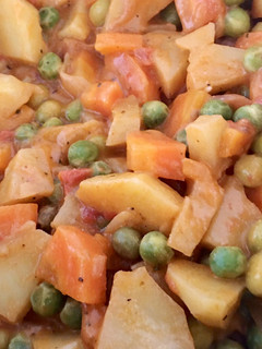 A picture of Vegetable coconut curry.