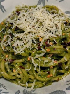 A picture of Spinach and Tomato Cream Pasta.