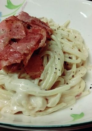 白漿意大利麵 的食譜成品照片