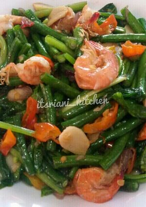 Foto resep Tumis Kacang Panjang Udang