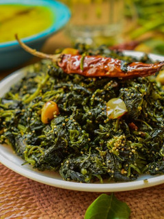 A picture of Green Amaranth Stir Fry.