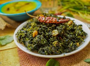 A picture of Green Amaranth Stir Fry.