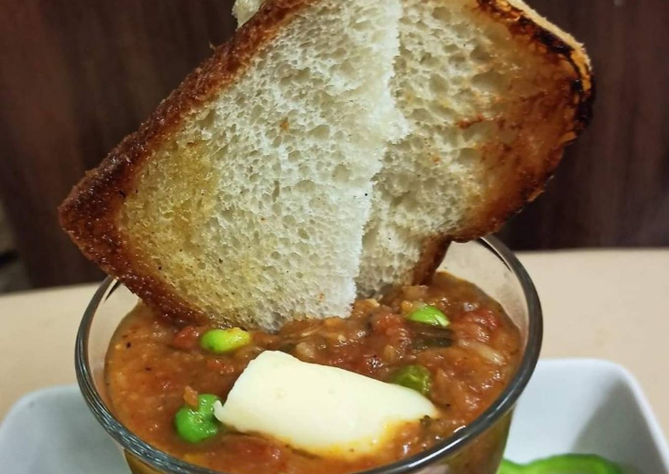 Crispy Slice Bread and Bhaji