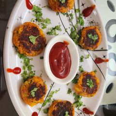 A picture of Sweet Potato Tikki.