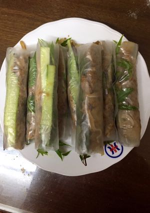 Hình của món Tai heo trộn thính.