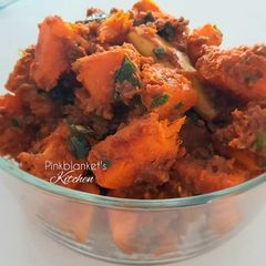 A picture of Pumpkin Curry (Dry Curry).