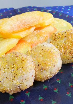 Una foto de Nuggets de arroz con sabor a mar: sin gluten, lácteos ni huevo