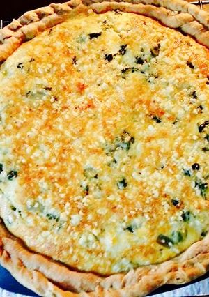 Una foto de Quiche de acelgas con bacalao