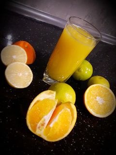 عکسی از دستور آب پرتقال و لیموشیرین🍊🍋