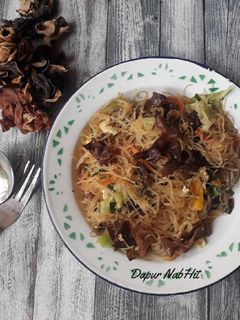 Foto resep 027. Bihun goreng Jamur Kuping