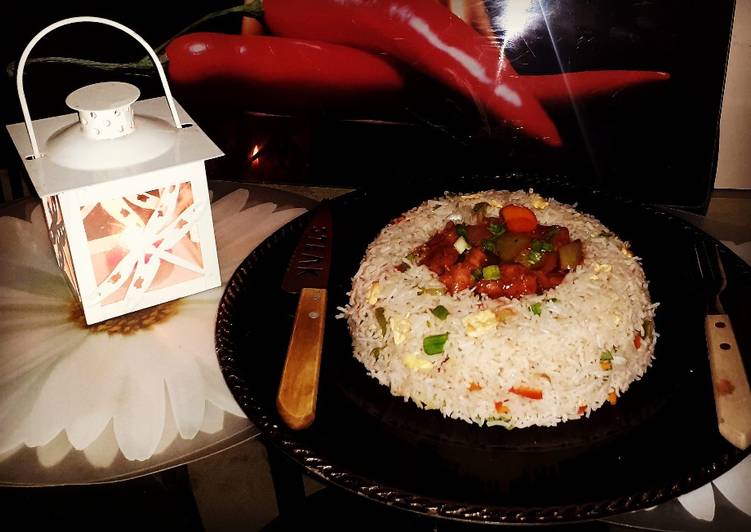 Chilli Chicken with Fried rice