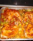 Chicken Thighs with Vegetables Casserole