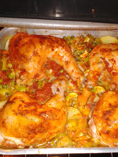 A picture of Chicken Thighs with Vegetables Casserole.