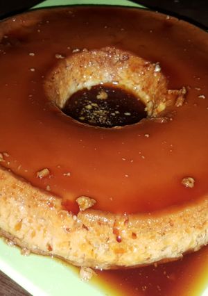 Una foto de Flan casero
