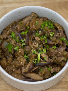 Gombával pirított padlizsán recept fotója