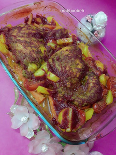 عکسی از دستور خوراک مرغ گریل (پخت در فر) 😃