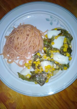 Una foto de Rajas con crema