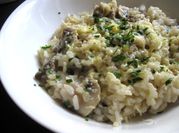 A picture of mushroom risotto