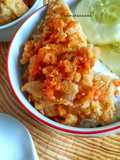 Rice Bowl Telur Dadar Crispy Geprek