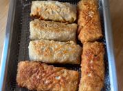A picture of spring rolls filling