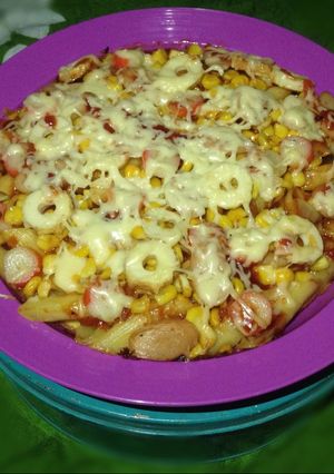 Foto resep Pizza Pasta (sensasi makan pasta dalam bentuk Pizza) 😋