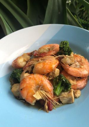 Foto resep Tumis udang brokoli