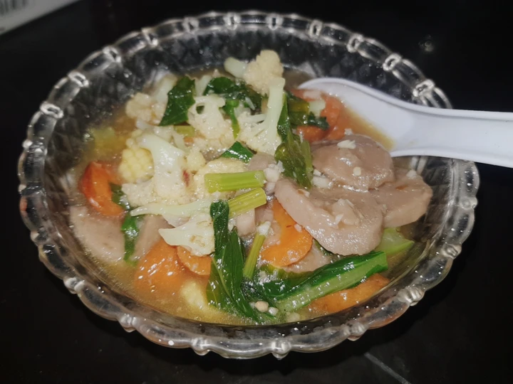 Cara Gampang Menyiapkan Resep Capcay baso (seadanya) yang Lezat Sekali Anti Ribet, Uenak Banget