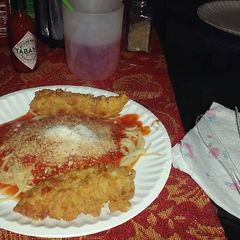 A picture of Chicken Tender Parmesan.
