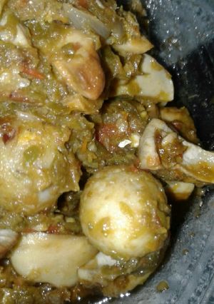 Foto resep Sambal hijau jengkol telur puyuh