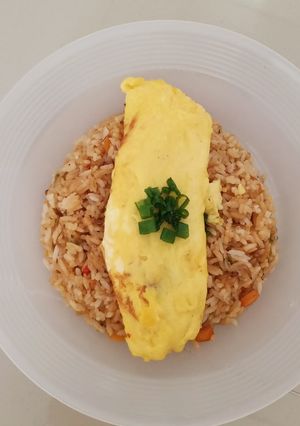 Foto resep Nasi goreng (omurice) sayur ala anak kos