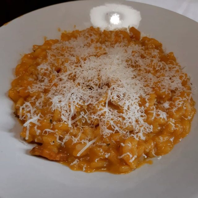 Risotto de calabaza y guanciale