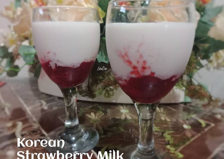 Cara Gampang Menyiapkan Korean Strawberry Milk, Lezat