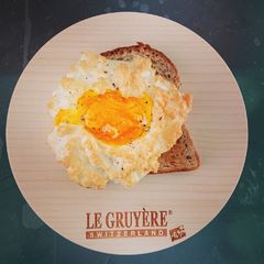 A picture of Cloud Eggs cheesy.