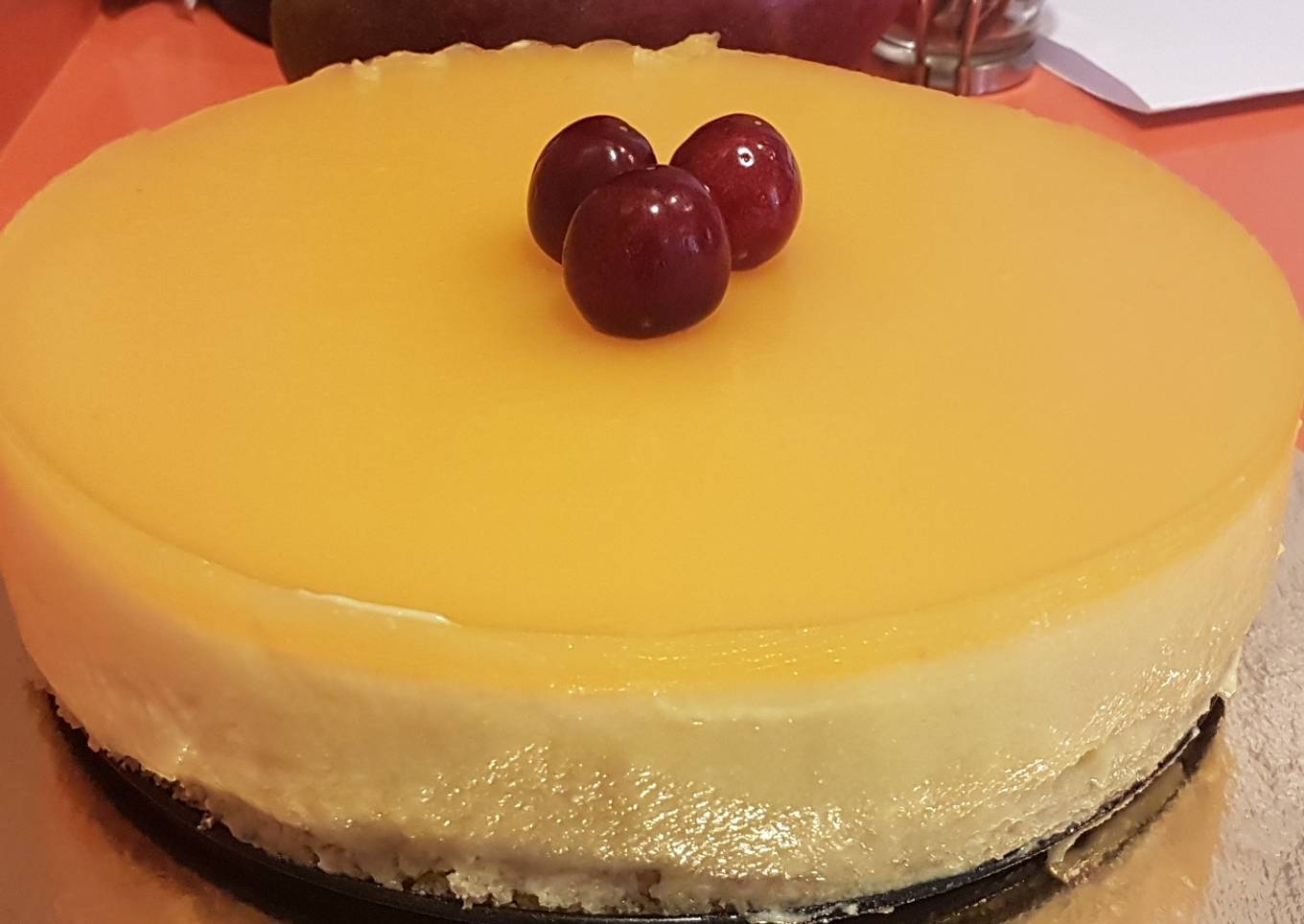 Tarta mousse de mango en Thermomix